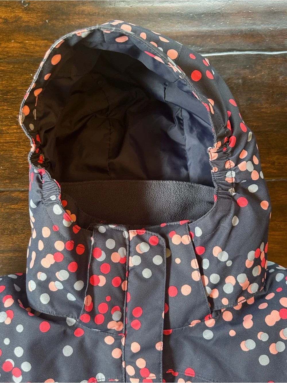 Kids' Navy Polka Dot Hooded Jacket - Columbia